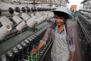 Cambodia garment factory production line, Cambodia garment industry challenges for global textile sourcing