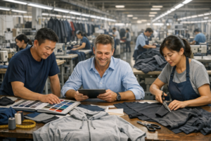 Shanghai garment foreign trade salesman at work, Shanghai garment foreign trade salesman daily job routine