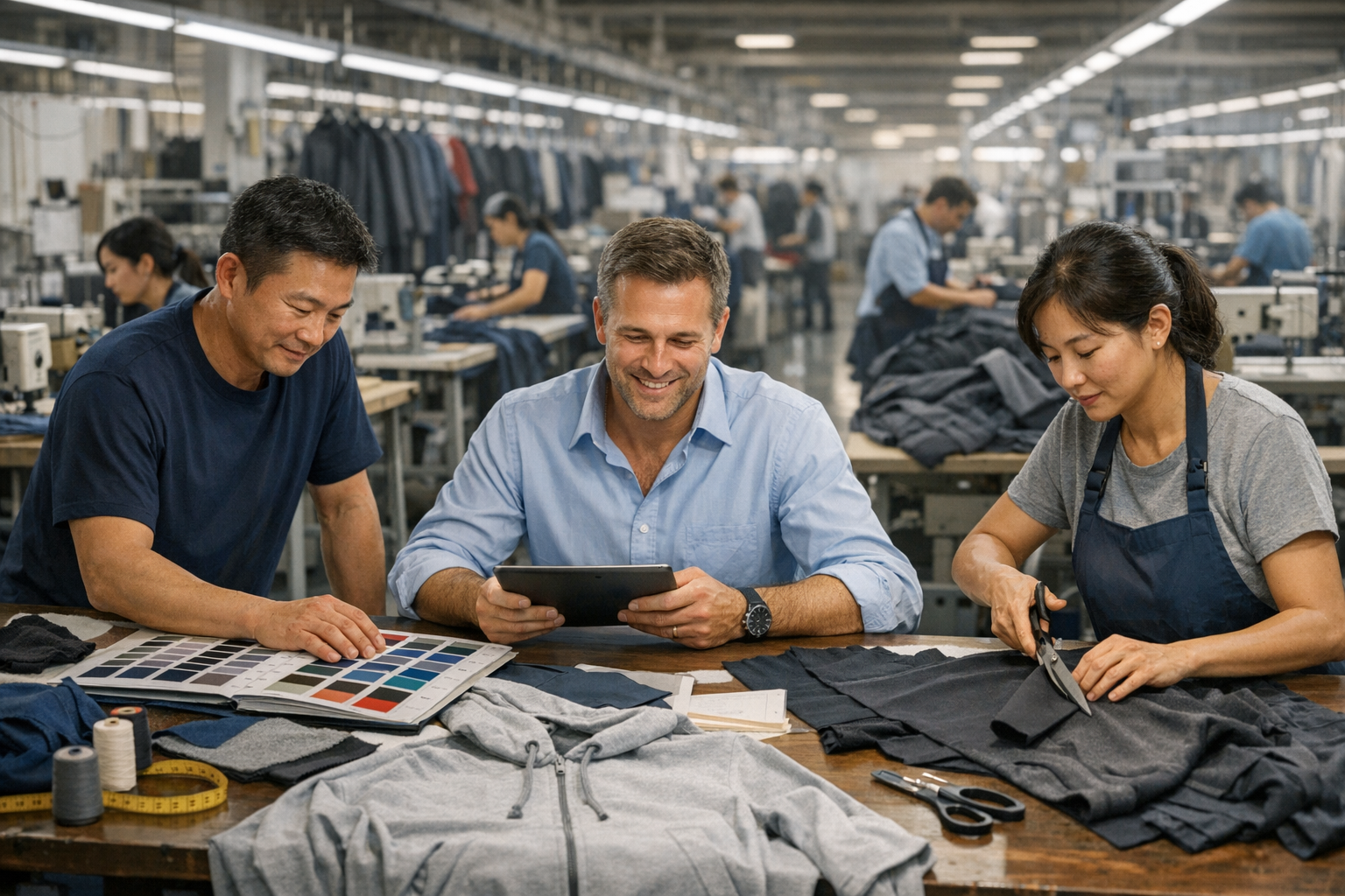 Shanghai garment foreign trade salesman at work, Shanghai garment foreign trade salesman daily job routine