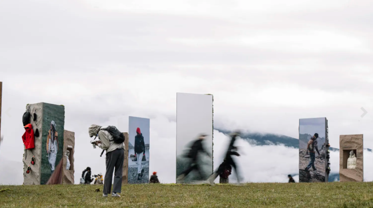 Art installation exhibition at adidas Mountains Within Sichuan outdoor event