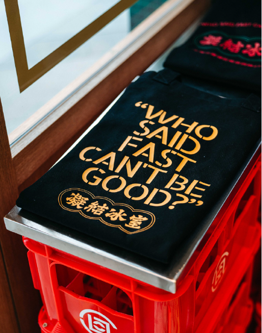 Lifestyle goods displayed on plastic beverage crates