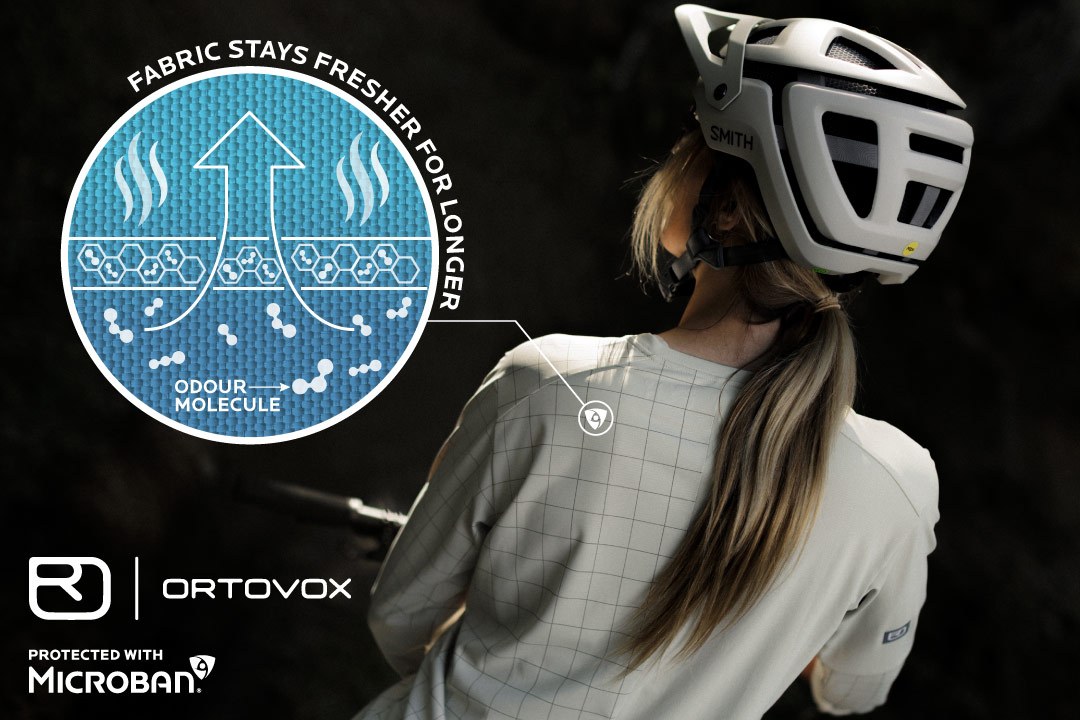 Ortovox trailwear odour‑control fabric tech Microban mountain biking apparel